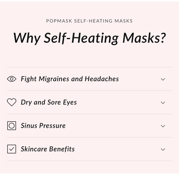 POPMASK Self Heating Sleep Mask for Tired Eyes Rose Scent NEW 5 Pack Sealed Box - Picture 2 of 14